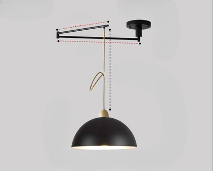 Plafoniera moderna con bracci regolabili per un’illuminazione versatile