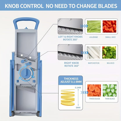 Multifunctional Vegetable Slicer – Safe, Adjustable and with Large Capacity