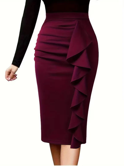 Jupe plissée taille haute