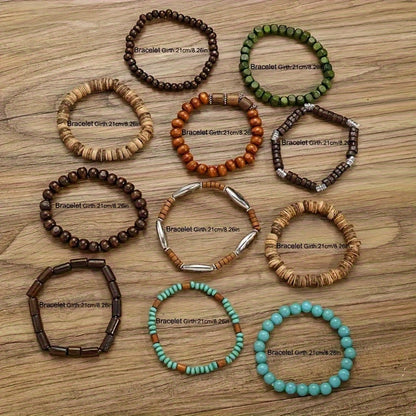 Set di braccialetti naturali - Per un look elegante