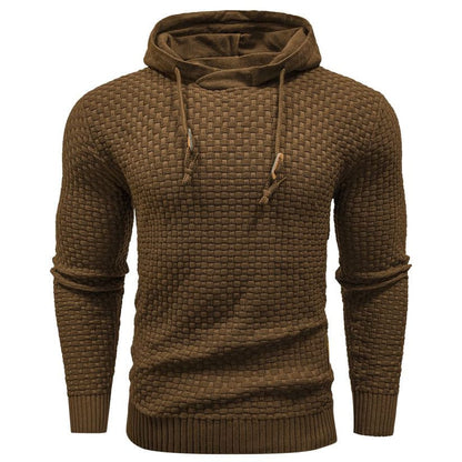 Robusta felpa con cappuccio da uomo con struttura waffle – Calda, resistente e confortevole