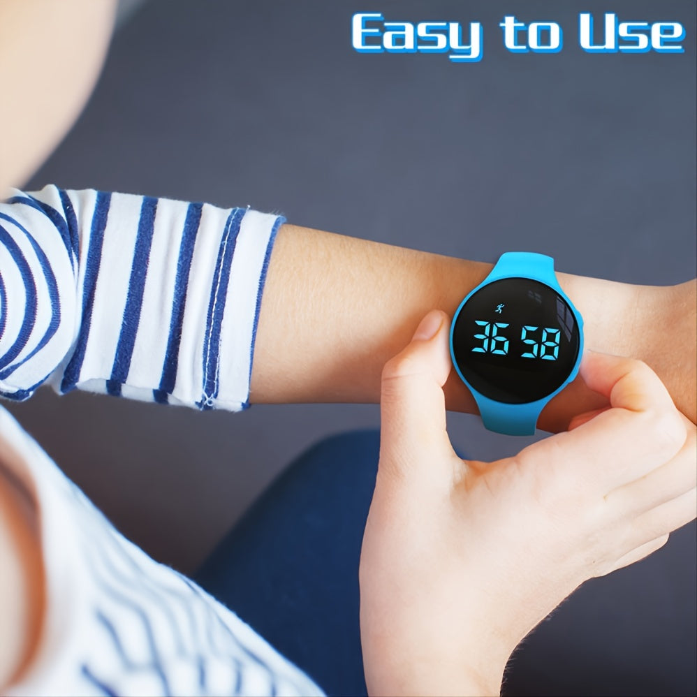 LED-Digitaluhr mit Schrittzähler und Vibrationsalarm – Fitnesstracker für Kinder