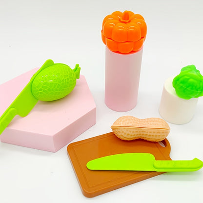 Juego educativo para cortar alimentos, frutas y verduras – Ideal para el aprendizaje temprano y los juegos de roles