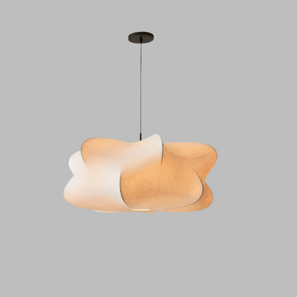 Japanese Silk Pendant Lamp - Wabi Sabi Design