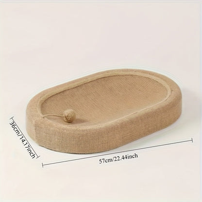 Oval Sisal Scratching and Relaxation Board for Cats – Durable and Comfortable Design