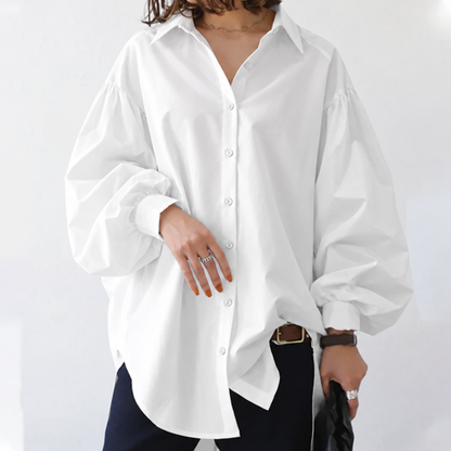 Oversized Women's Blouse with Long Sleeves