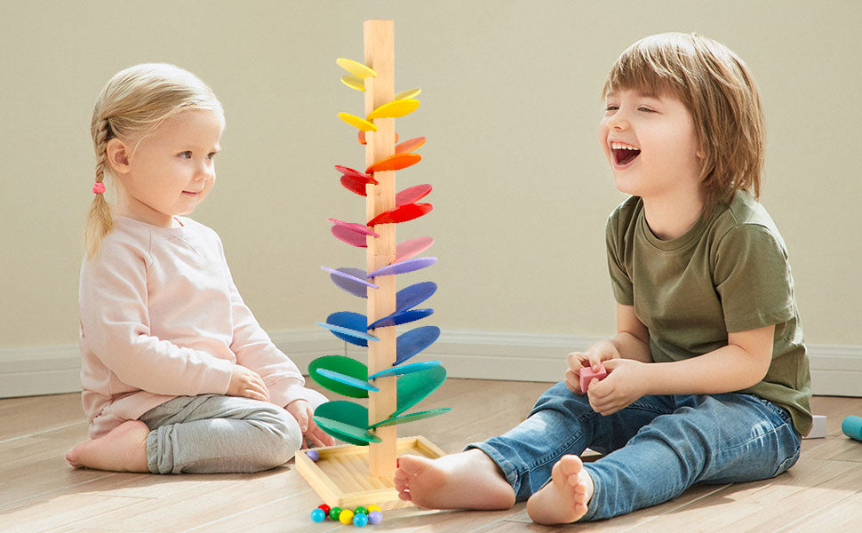 Manu – Interactive Rainbow Marble Run for Creative Learning