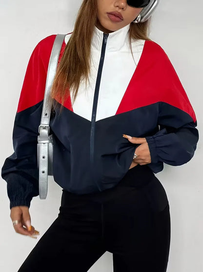 Veste de survêtement avec design bicolore