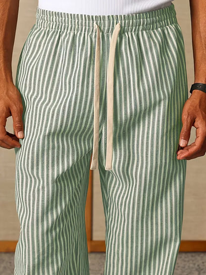 Joggeurs rayés à coupe large