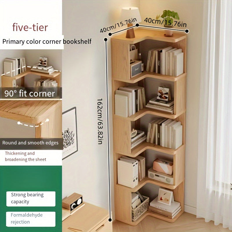 CornerWood, mobiletto angolare in legno massello – compatto e pratico