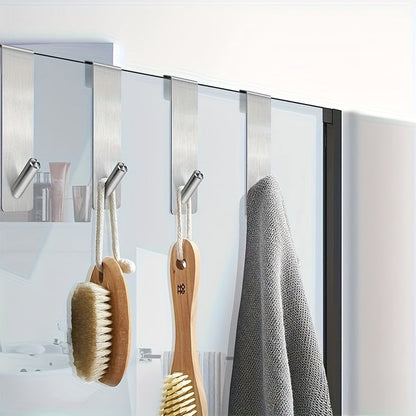Modern Steel Glass Door Hooks Set – Stylish, Silent and Practical