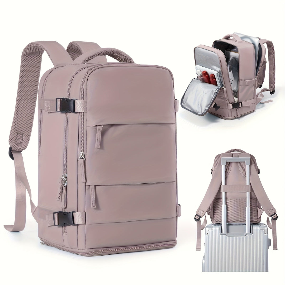 Mochila multifuncional para viajes y uso diario, con compartimento para zapatos y compartimentos impermeables