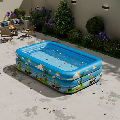 Inflatable Circular Pool with Slide