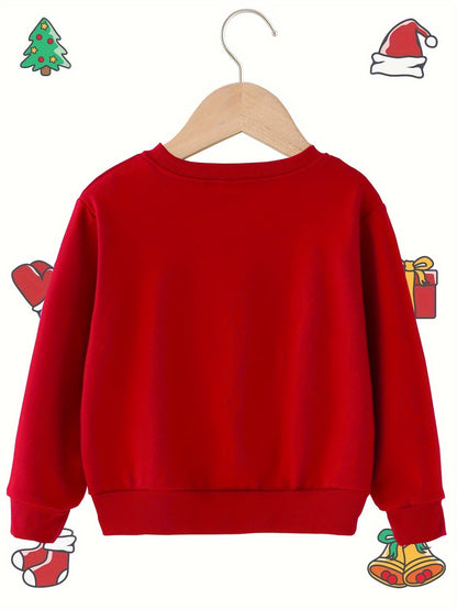 Christmas Tree Graphic Print Boys Warm Fleece Sweatshirt - Sebastian