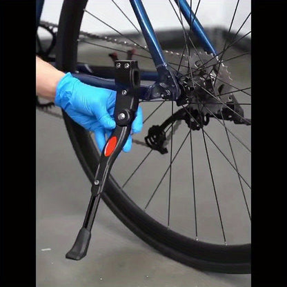 Soporte ajustable para bicicleta - Pata de cabra lateral resistente para estacionarla de forma estable