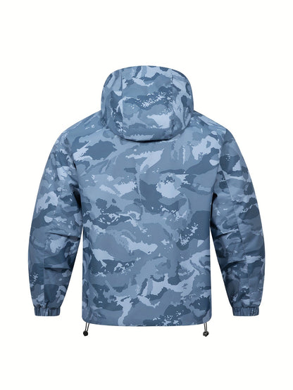 Chaqueta para hombre con estampado de camuflaje y capucha – Informal y cómoda