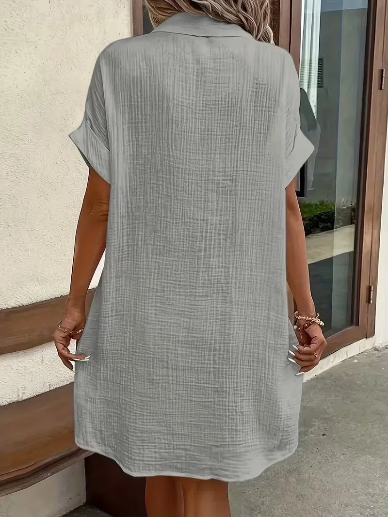 Robe chemise à manches courtes