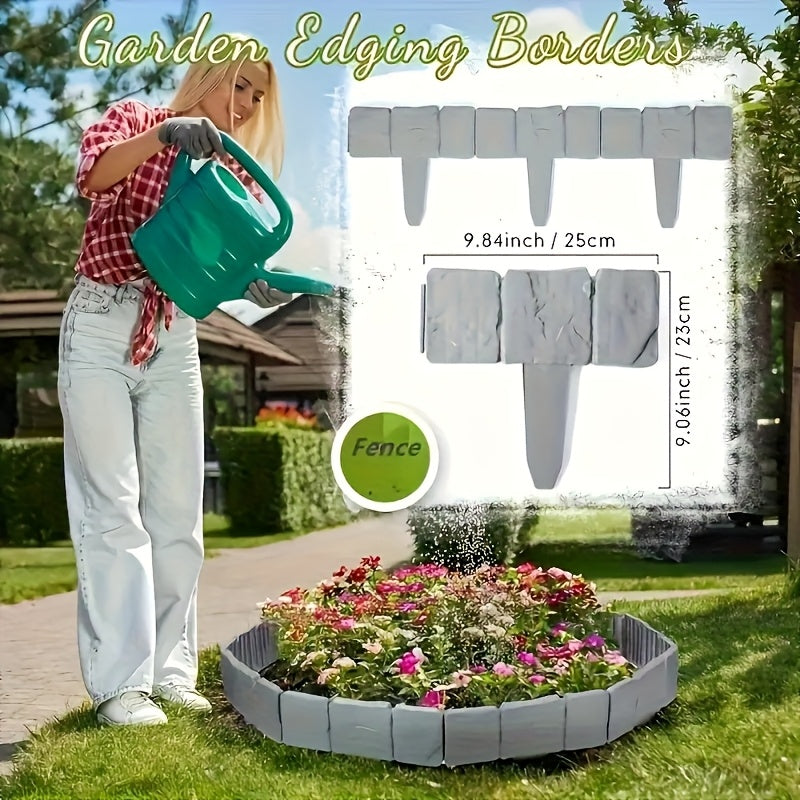 Set de borduras de jardín con aspecto de piedra – Práctico y decorativo