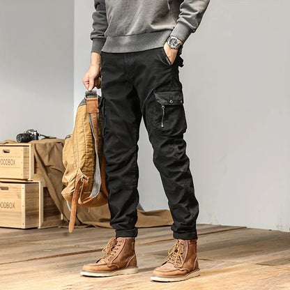 Calças jogger cargo elegantes para homem