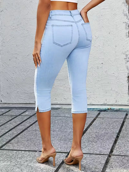 Jean skinny avec ourlet fendu