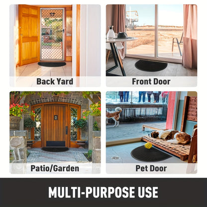 Sustainable Rubber Doormat - Half-Round Design for Outdoor and Indoor Use