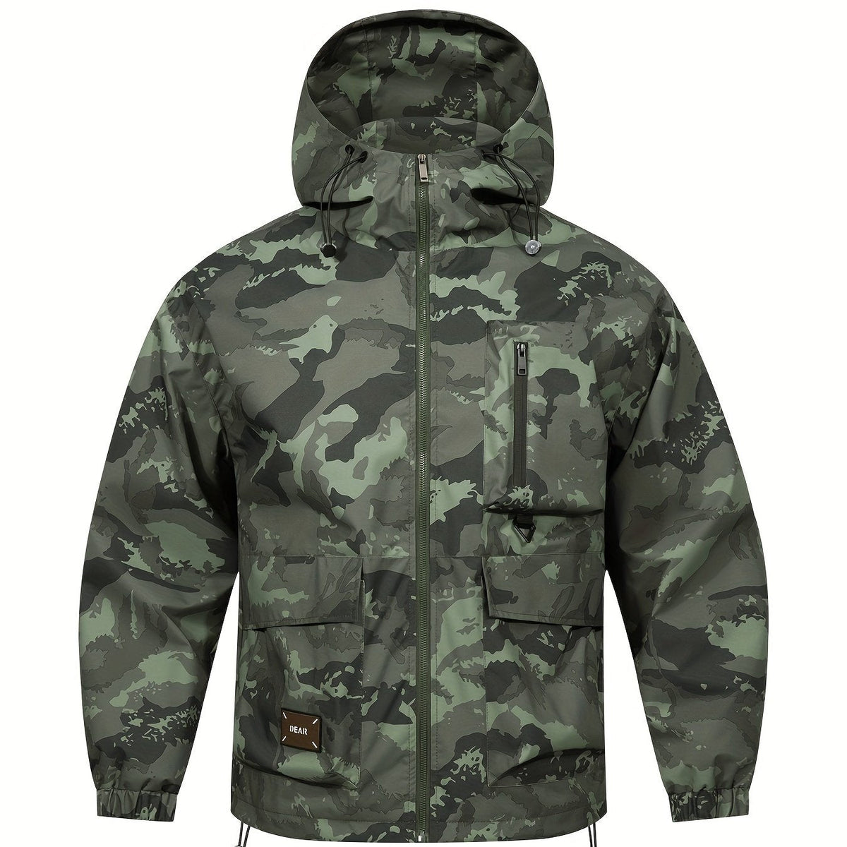 Chaqueta para hombre con estampado de camuflaje y capucha – Informal y cómoda