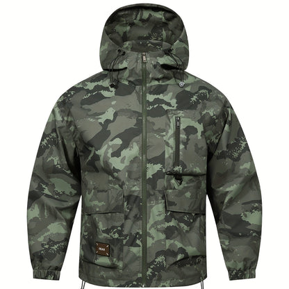 Chaqueta para hombre con estampado de camuflaje y capucha – Informal y cómoda