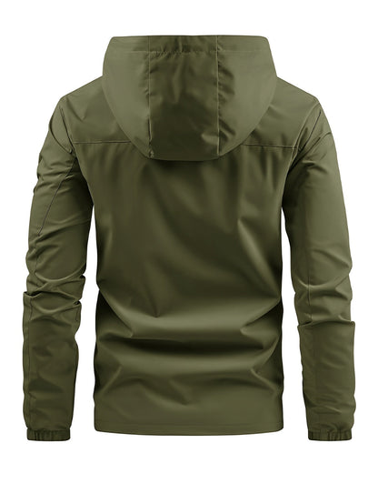 Men's Outdoor Jacket for Spring and Autumn – Windproof Hooded Jacket for Outdoor Activities