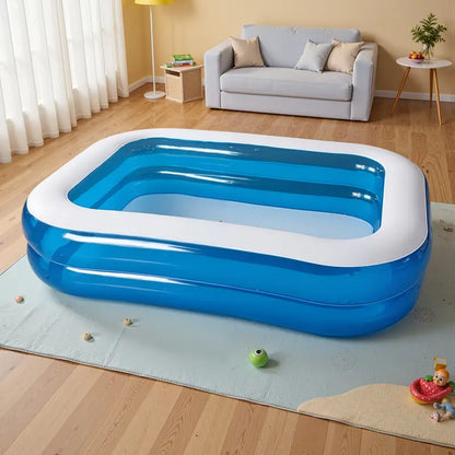 4-person inflatable pool - sturdy PVC material