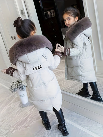 Manteau d’hiver long à capuche pour filles - Vernice