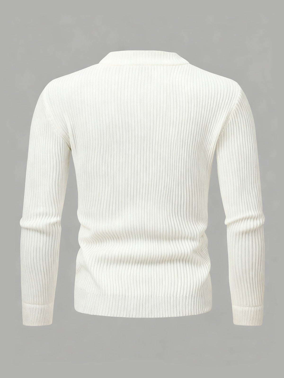 Cardigan da uomo a coste con zip – Vestibilità comoda per autunno e inverno