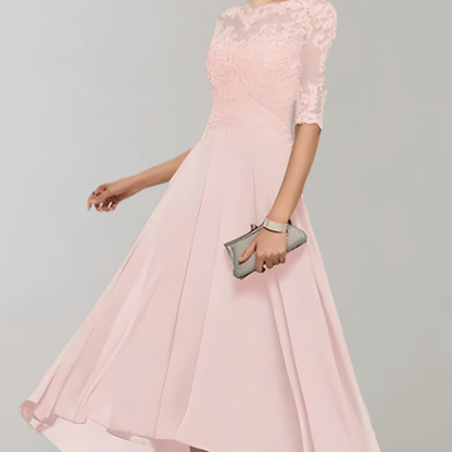 Maxi dress with lace sleeves - Wedding guest