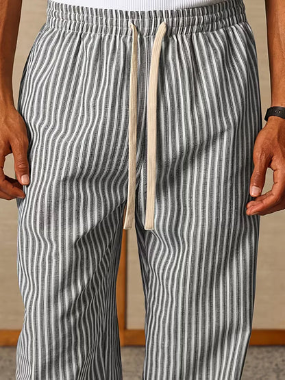 Joggeurs rayés à coupe large