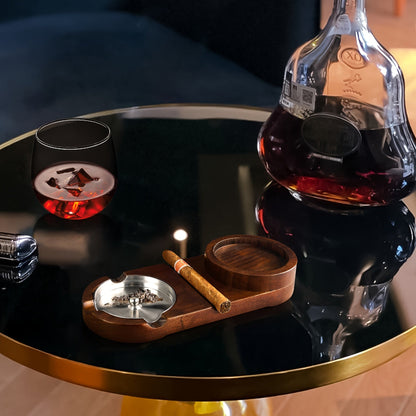 Creatieve sigarenasbak en whiskyglaasjesplateau - Het perfecte Vaderdag- of relatiegeschenk