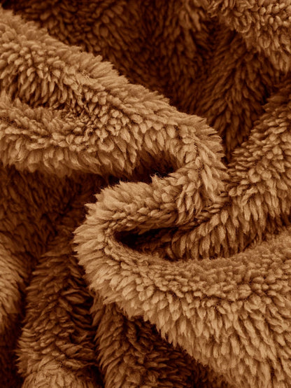 Roupão com capuz para bebé – roupão macio de tecido teddy para bebés e crianças pequenas, ideal para o inverno