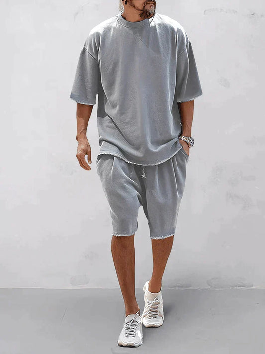 Camisa casual con pantalones cortos para hombre - Mitch