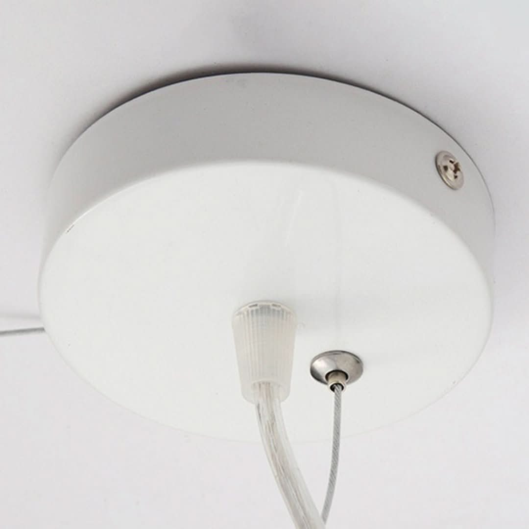 Minori design-pendellampe med LED, skyformet, PVC/bomull, hvit