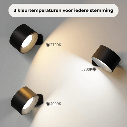 FlexiLamp - Draadloze, oplaadbare 360°-wandlamp