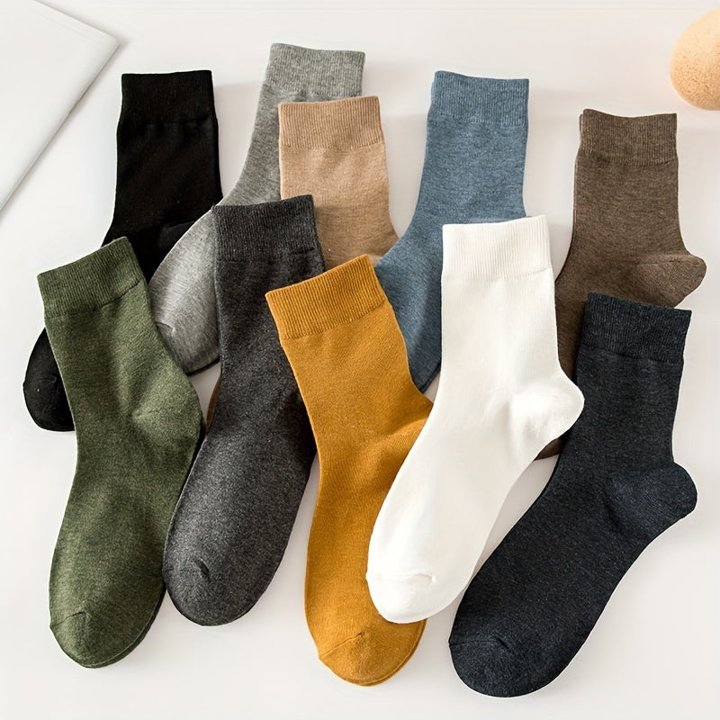 Matthias Collection | Men's Socks Set with 10 Unique Colors | Soft Cotton Blend for Everyday Comfort 5