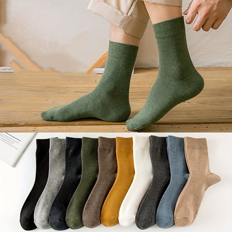 Matthias Collection | Men's Socks Set with 10 Unique Colors | Soft Cotton Blend for Everyday Comfort 1