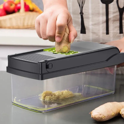 Conjunto Multifuncional de Cortador de Legumes - Conjunto de Corte com 10 Peças para uma Cozinha Eficiente