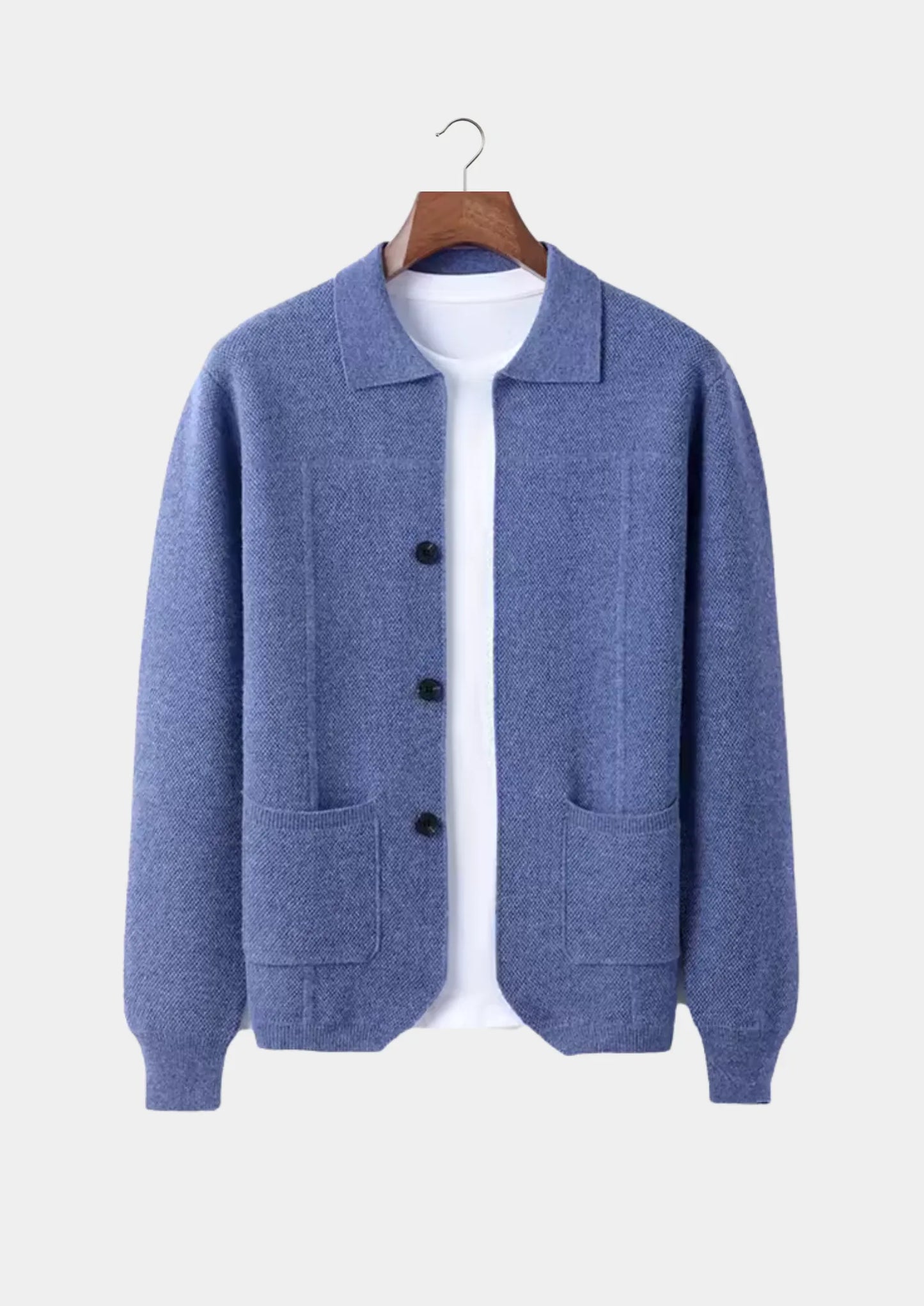 100% Cashmere Cardigan with Button Closure