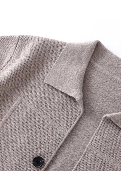 100% Cashmere Cardigan with Button Closure