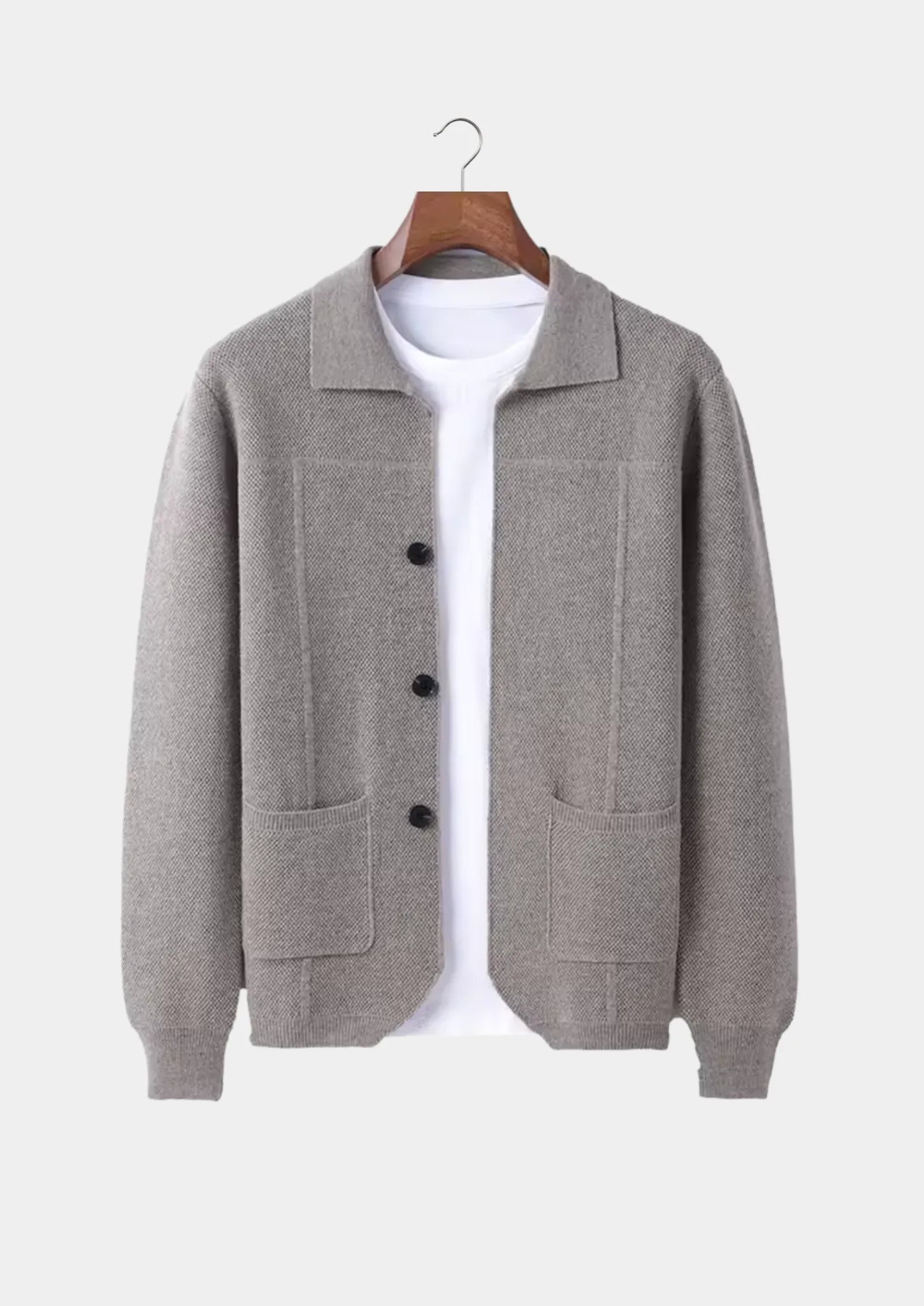 100% Cashmere Cardigan with Button Closure