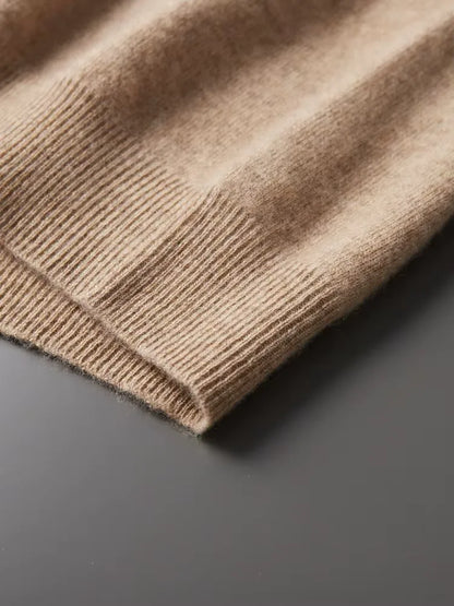 100% Cashmere Hoodie with Hood and Drawstring