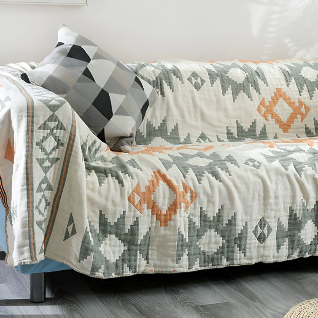 100% Cotton Reversible Muslin Mesh Blanket