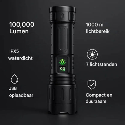 100000 lumen flashlight