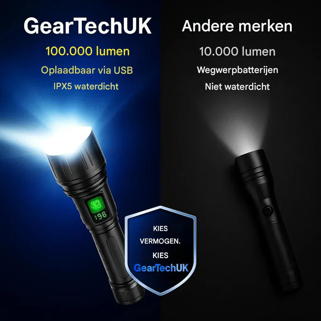 100000 lumen flashlight