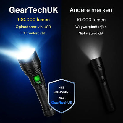 100000 lumen flashlight