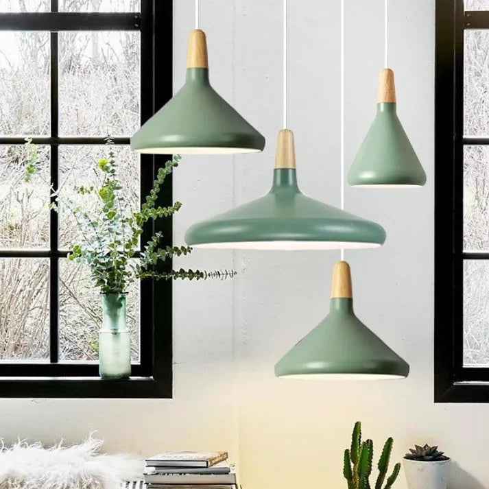 Conical Metal Pendant Lamp Macaron - Minimalistic and Stylish
